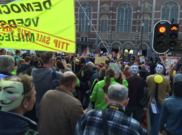 TTIP demo te Amsterda
