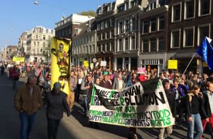 Demonstratie tegen TTIP te Amsterdam, 10-10-2015