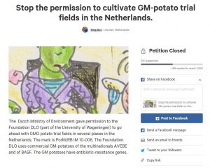DLO-proefveld-gm aardappelen petitie change org