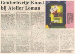 Atikel: Gentechvrije Kunst bij atelier Loman, Edese Post, 23-4-2004