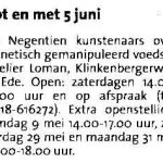 Uitagende van de uitkrant Ede, gentechvrije expositie, 5.5.204