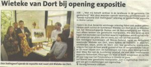 Wieteke van Dort bij opening expositie, Uitkrant Ede