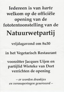 Natuurwetpartij Expo Veg. Rest. 1998