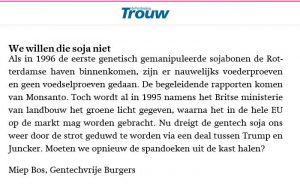 Trouw lezersbrief Miep Bos 30-7-18