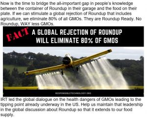 Jeffrey Smith 80 procent of GMO uses glyphosate